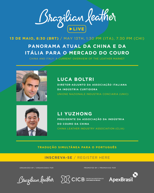 LIVE Brazilian Leather: Panorama atual da China e da Itália para o mercado do couro LIVE Brazilian Leather: Panorama atual da China e da Itália para o mercado do couro