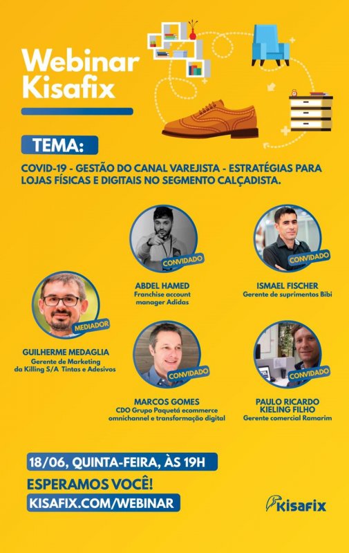 Kisafix terá webinar direcionado ao setor calçadista Kisafix terá webinar direcionado ao setor calçadista