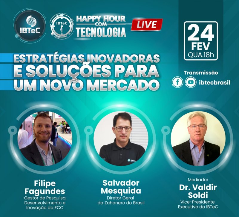 IBTeC realizará dia 24 de fevereiro o primeiro Happy Hour com Tecnologia de 2021 IBTeC realizará dia 24 de fevereiro o primeiro Happy Hour com Tecnologia de 2021